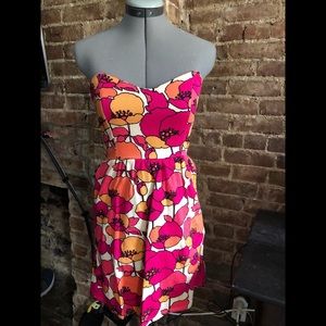 Judith March Strapless Textured Floral Dress